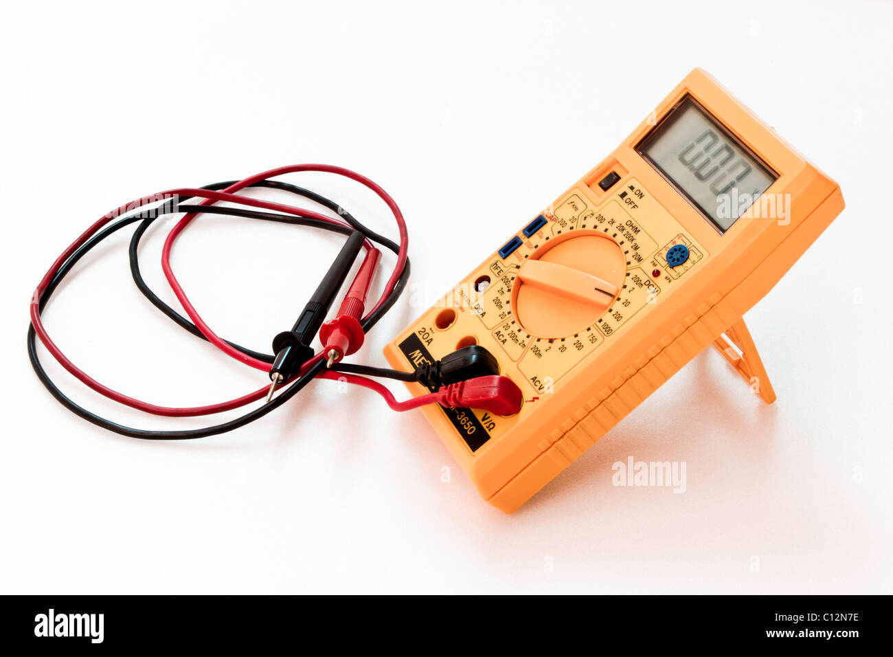 Multimeter used by electricians and technicians to measure various