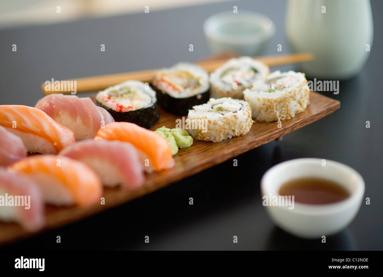 Traditional Japanese sushi Stock Photo - Alamy