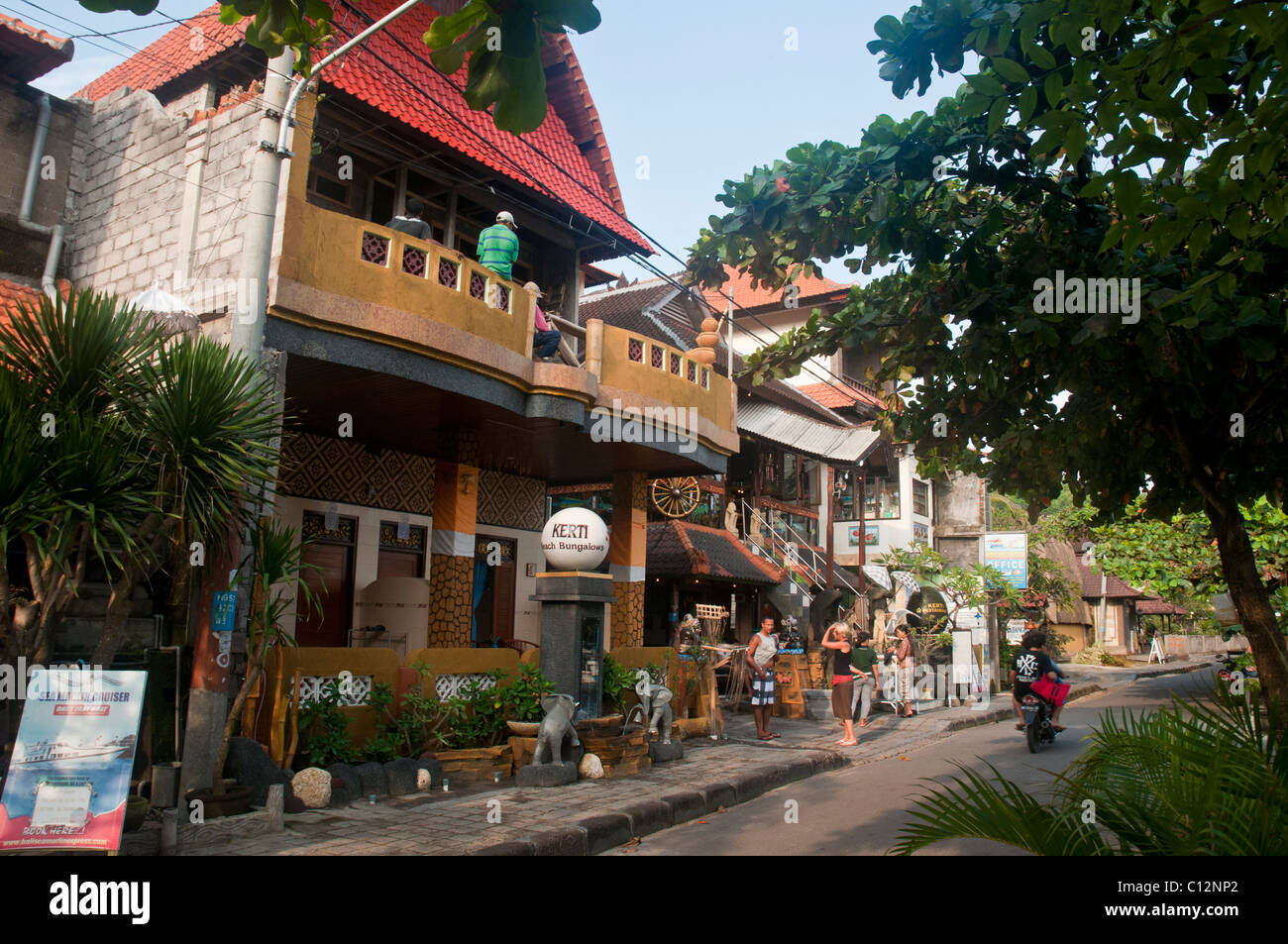 Kerti Beach Bungalows, Padang Bai, Bali, Indonesia Stock Photo