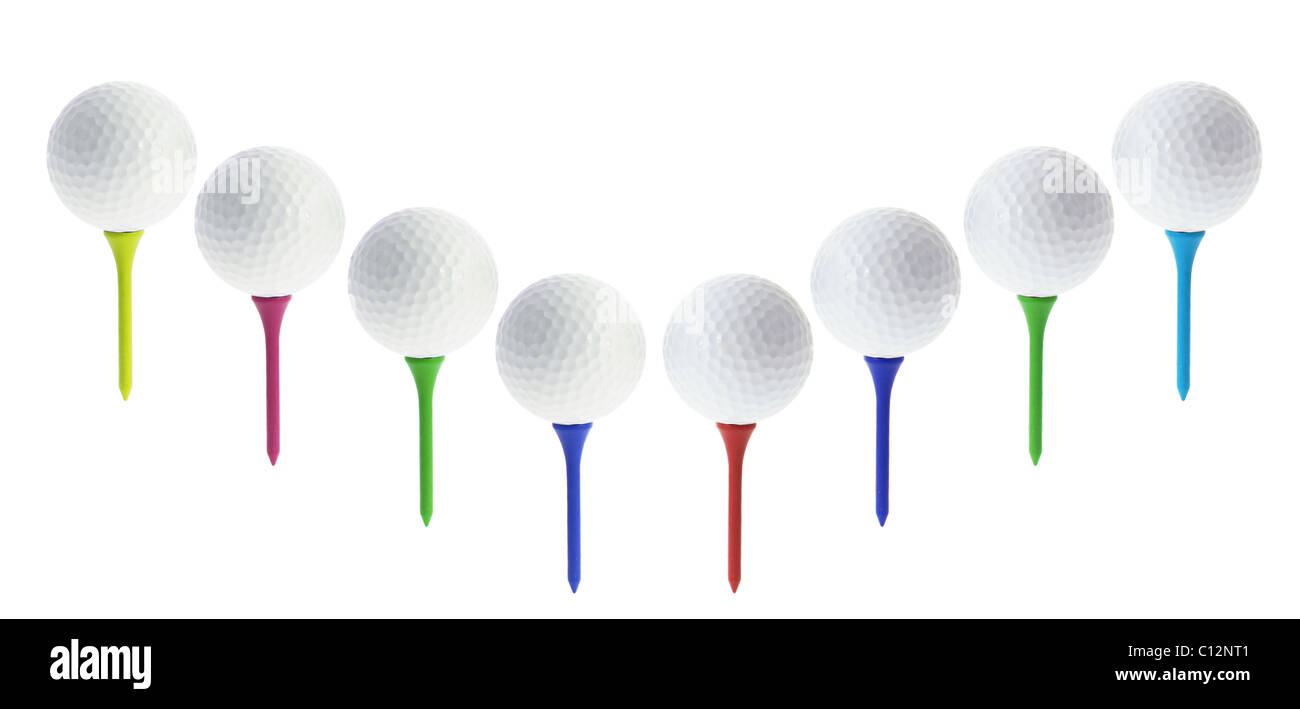 Golf Balls and Tees Stock Photo Alamy