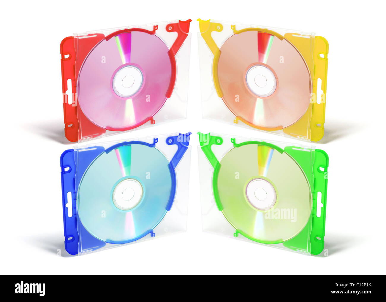 CDs in Plastic Cases Stock Photo Alamy