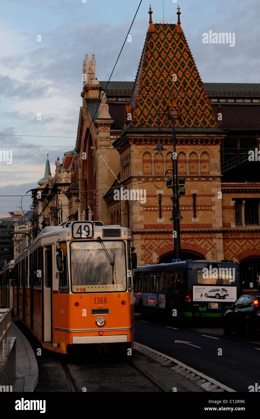 Number 49 tram in Budapest, Hungary Stock Photo
