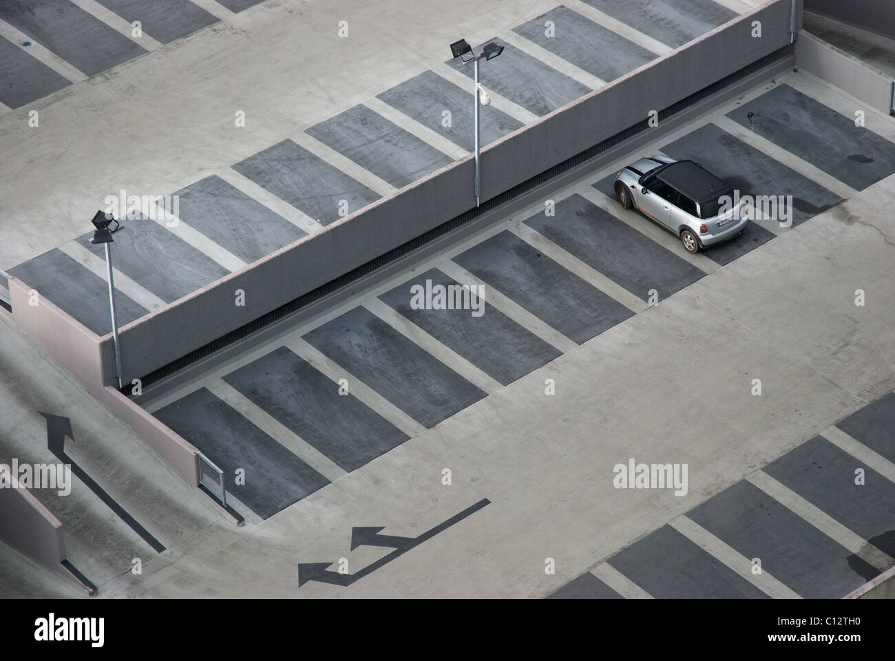 Car park in Ireland, Cork, elevated view Stock Photo