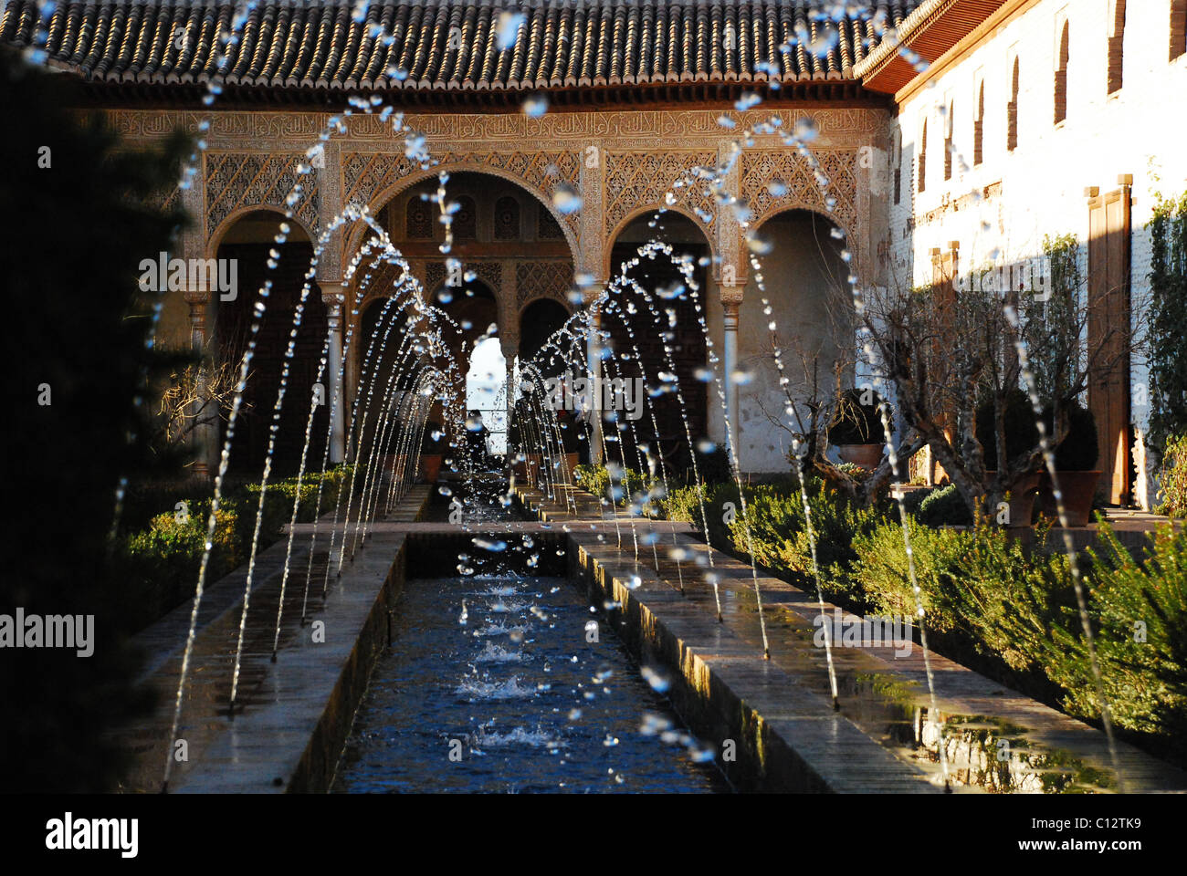 Water fountain in Granada, Andalusia, Spain, Alhambra Stock Photo Alamy