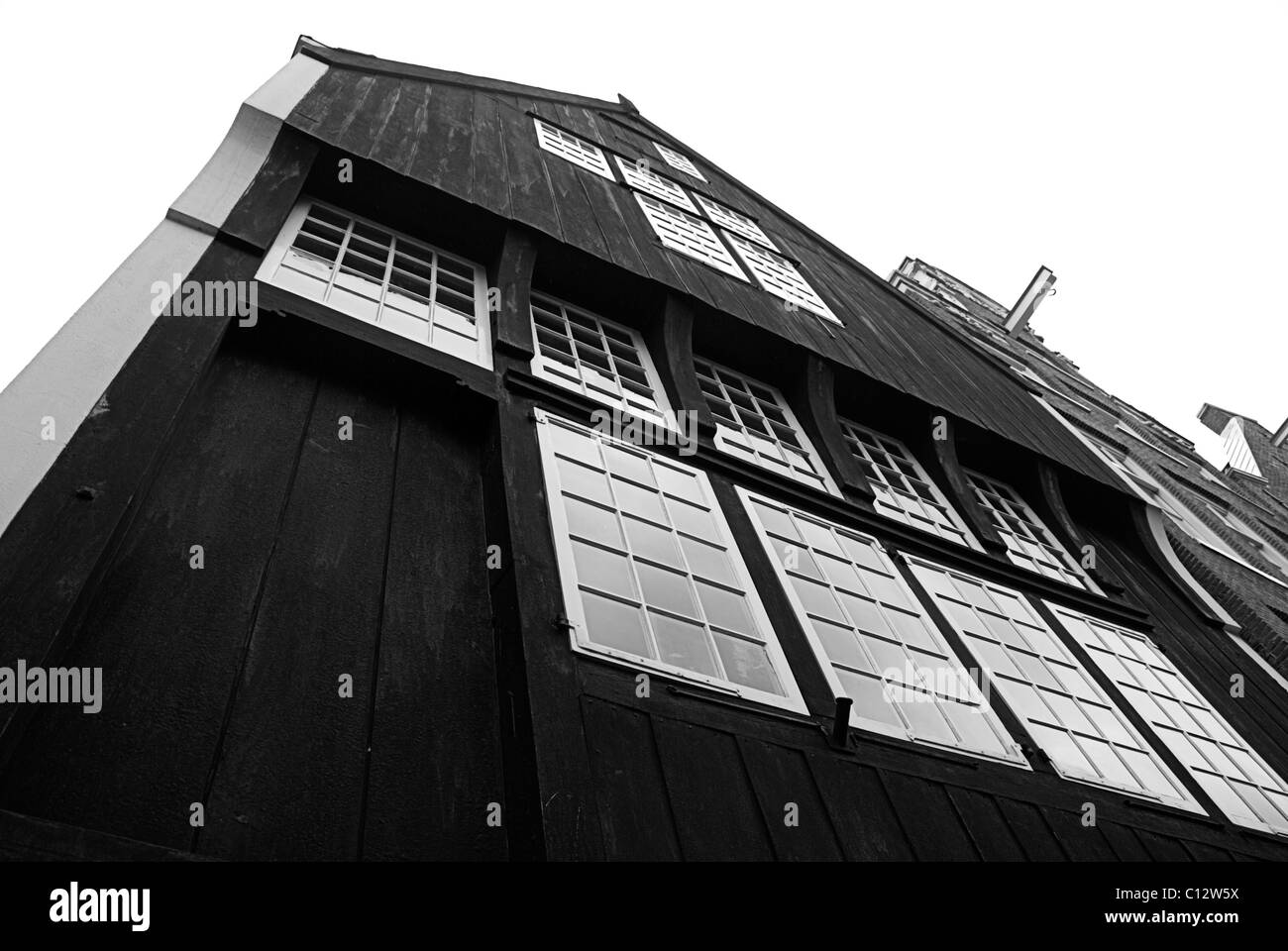 Houten Huys in the Begijnhof, Amsterdam, Holland Stock Photo
