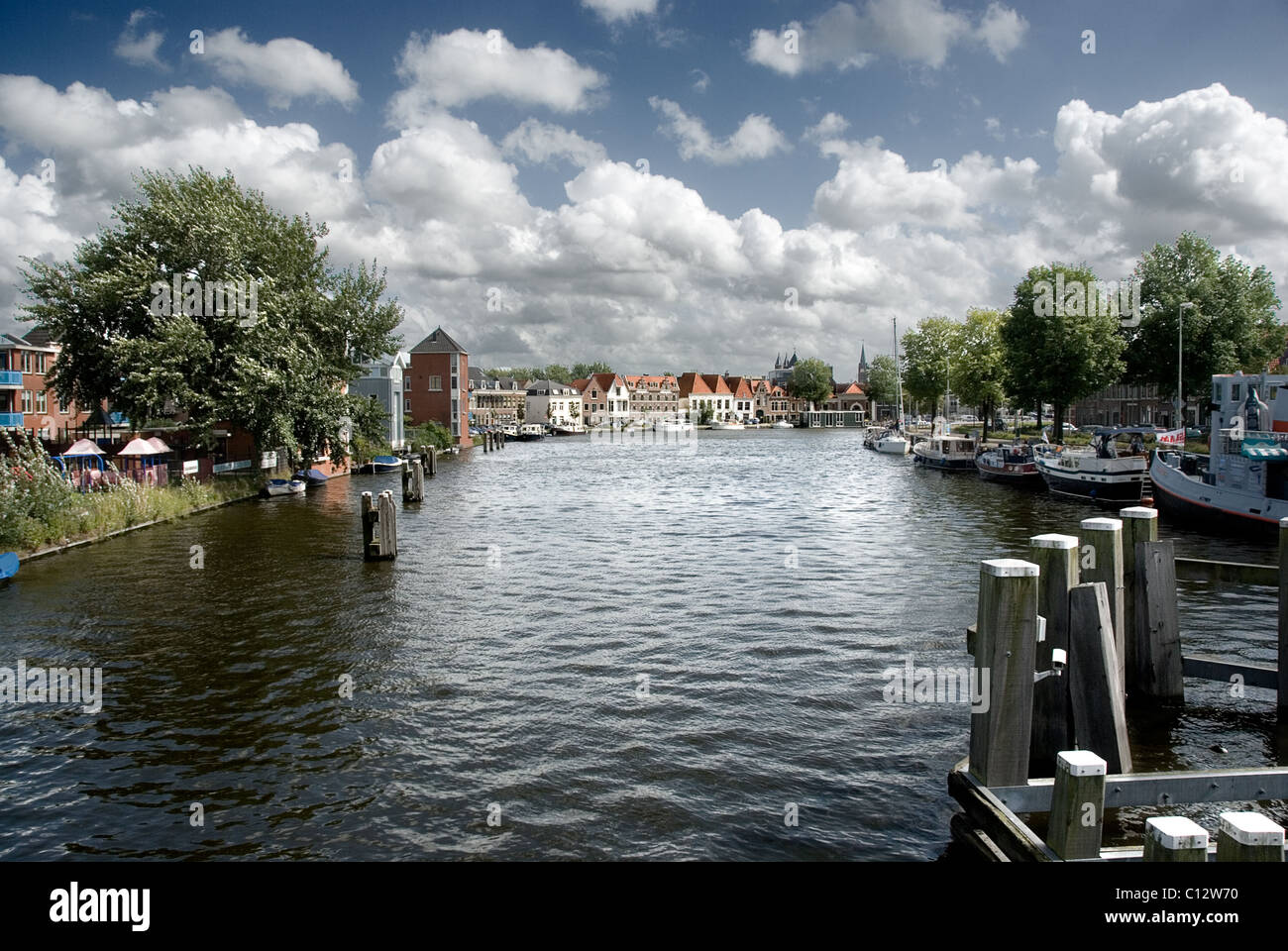 Haarlem canal, Holland Stock Photo