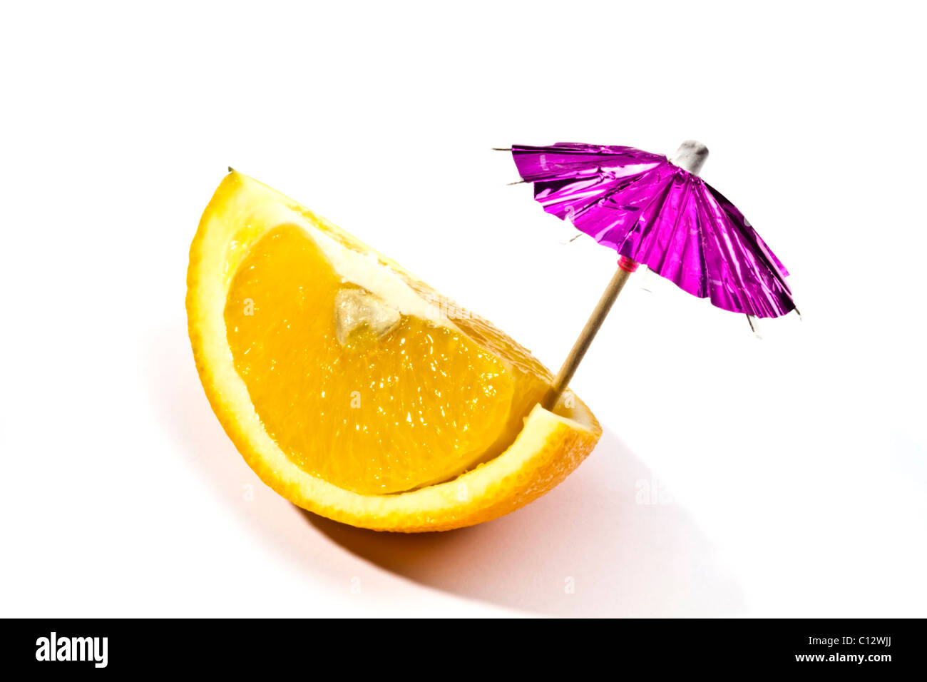 Slice of orange isolated on white background Stock Photo - Alamy