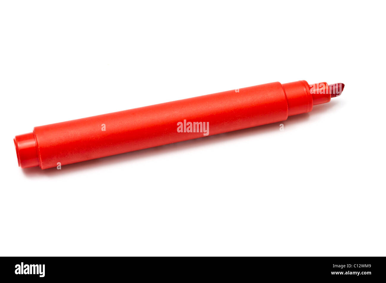 Red highlighter isolated on white background Stock Photo Alamy