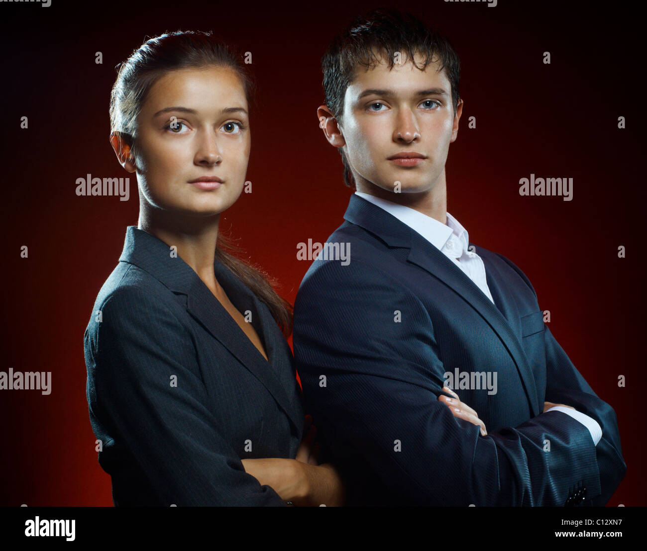 team of successful serious young business people Stock Photo - Alamy