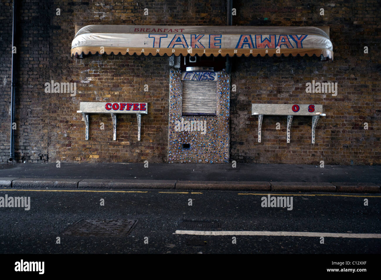 a delapidated cafe in london Stock Photo