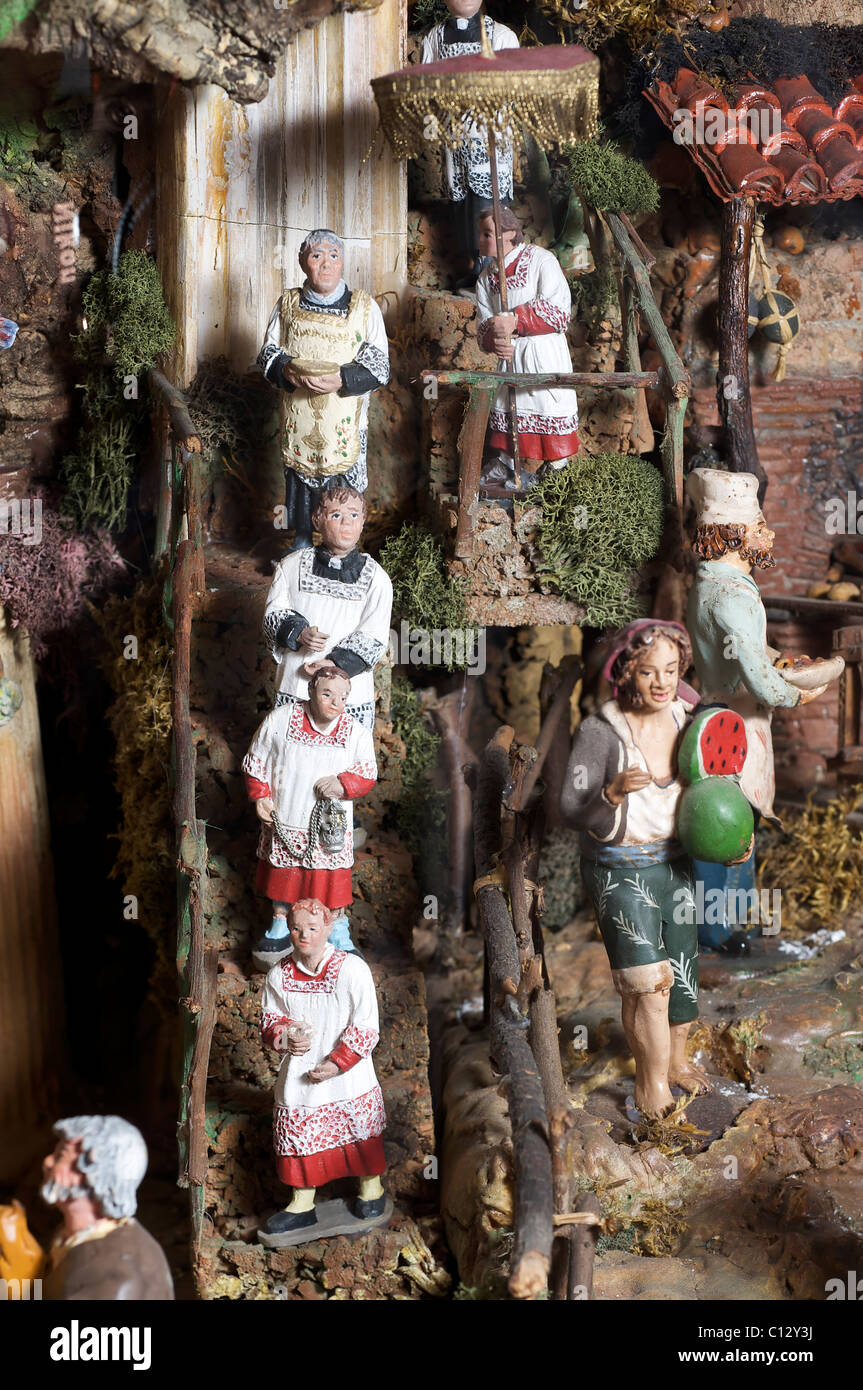 neapolitan crib figures Stock Photo Alamy
