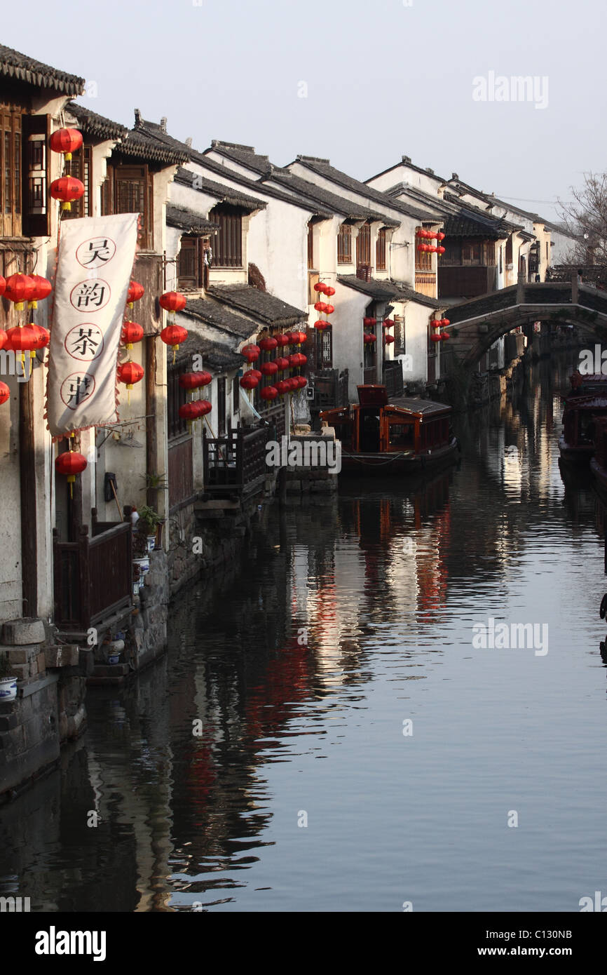 Suzhou Canal - Shan Tang Canal Stock Photo