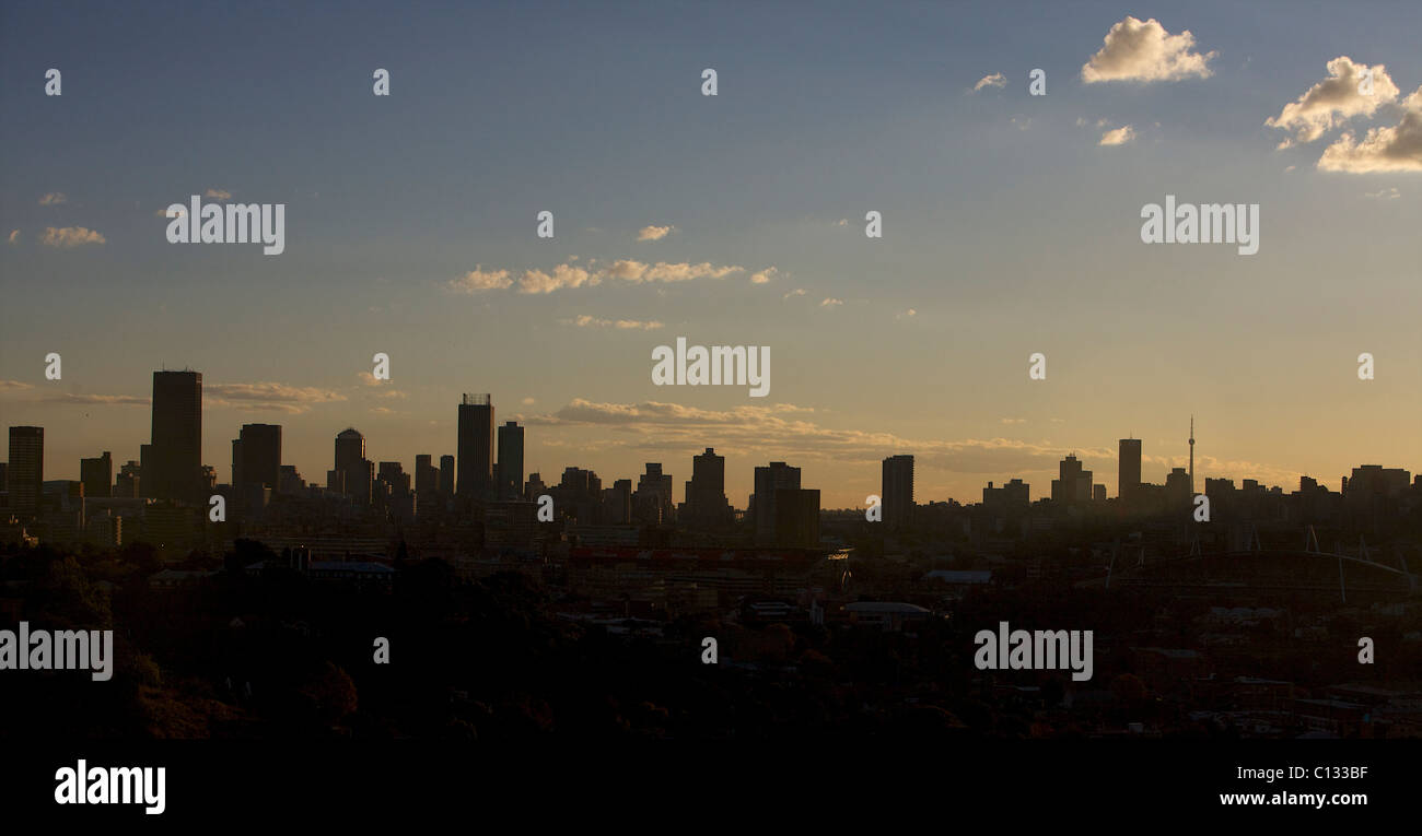 View of Johannesburg City Skyline, Gauteng Province, South Africa Stock Photo