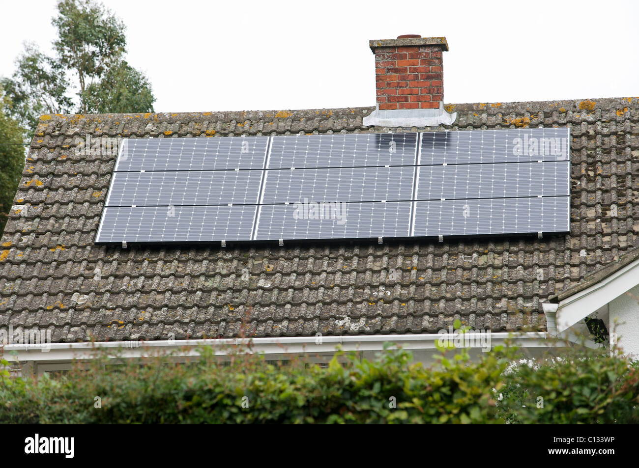 Solar energy panels, UK. Stock Photo