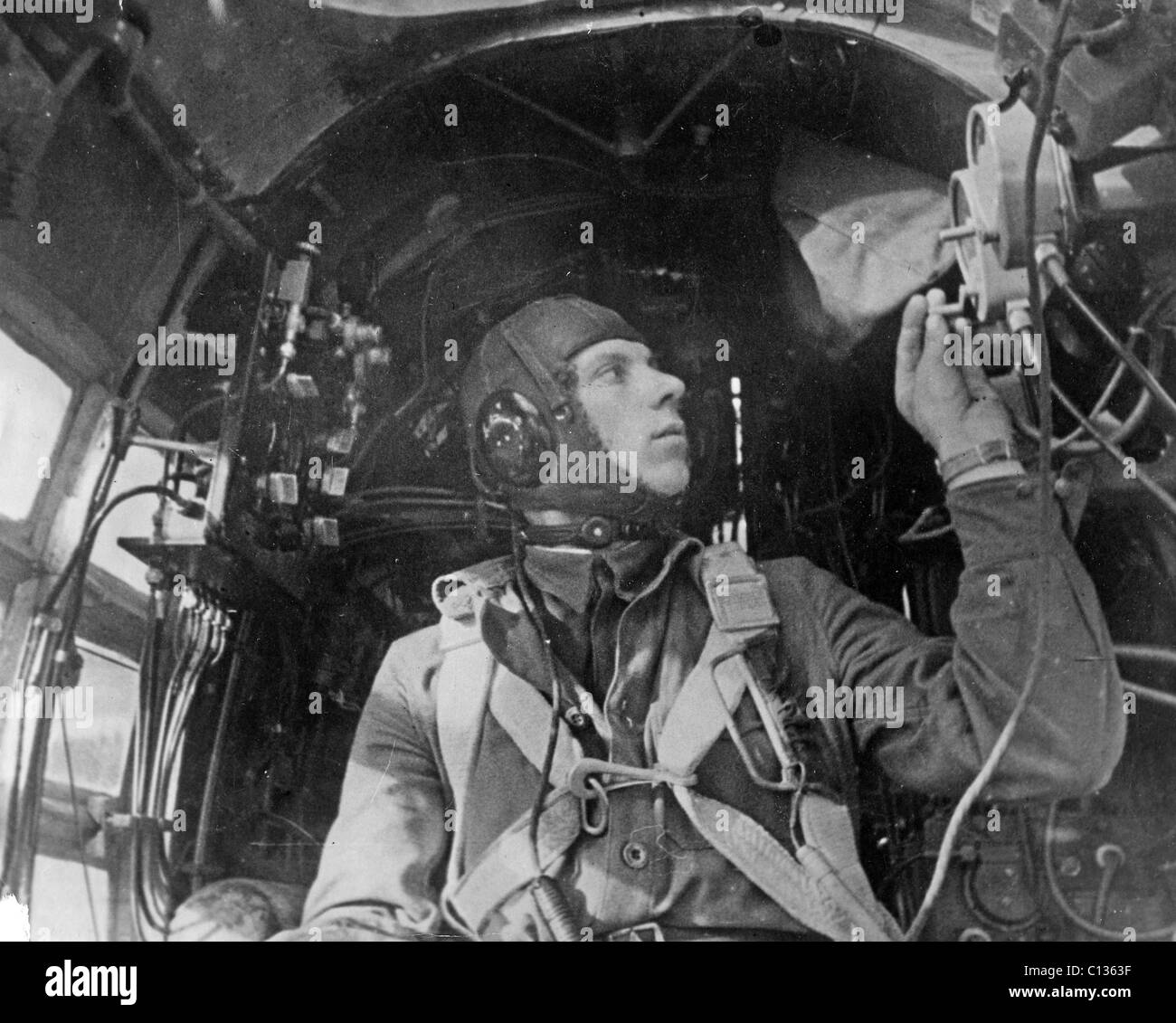 WINTER-WAR 1939-1940 - Ivan Roshchenko navigator of Soviet Tupolev SB night bomber during the war with Finland Stock Photo