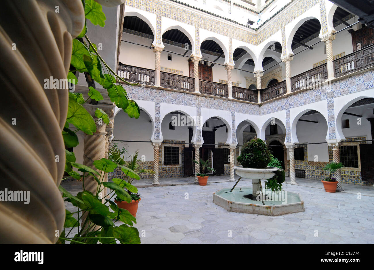 Courtyard of one of the dey's palace in the Casbah of Algiers, Algeria