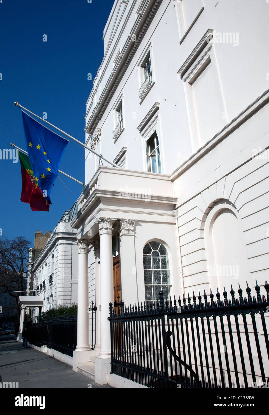 Portuguese Embassy, Belgravia, London Stock Photo
