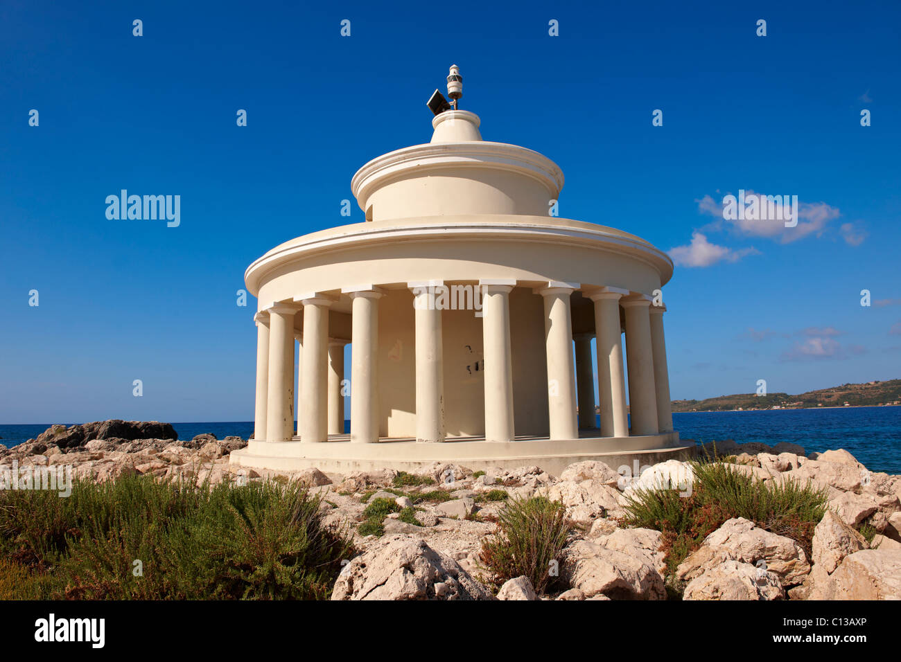 Fanari lighthouse or Agion Theodoron lighthouse, Kefalonia, Ionian Islands, Greece. Stock Photo