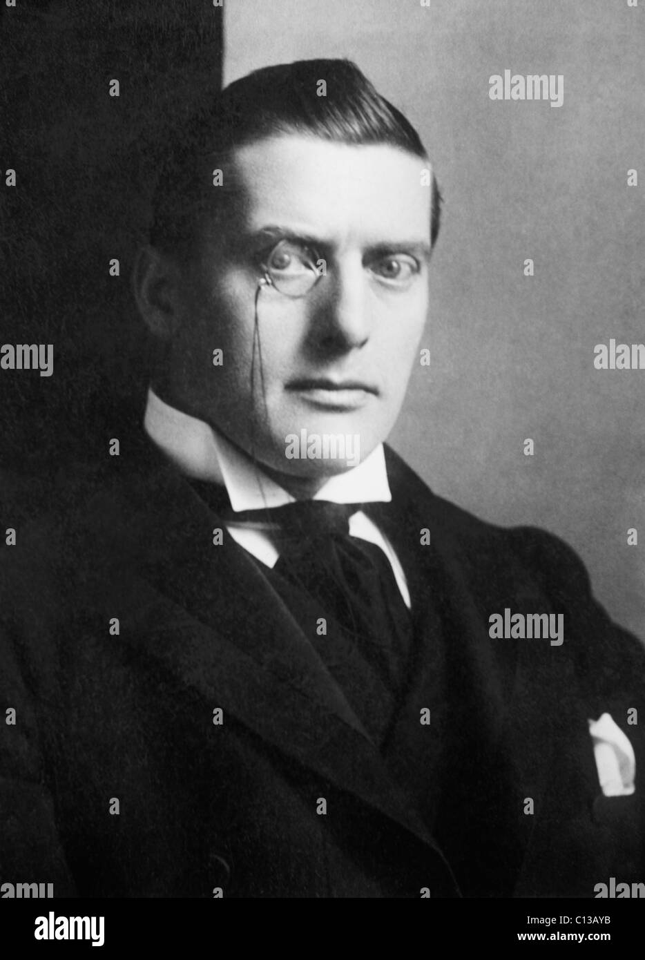Vintage portrait photo circa 1900s of British statesman Sir (Joseph) Austen Chamberlain (1863 - 1937). Stock Photo