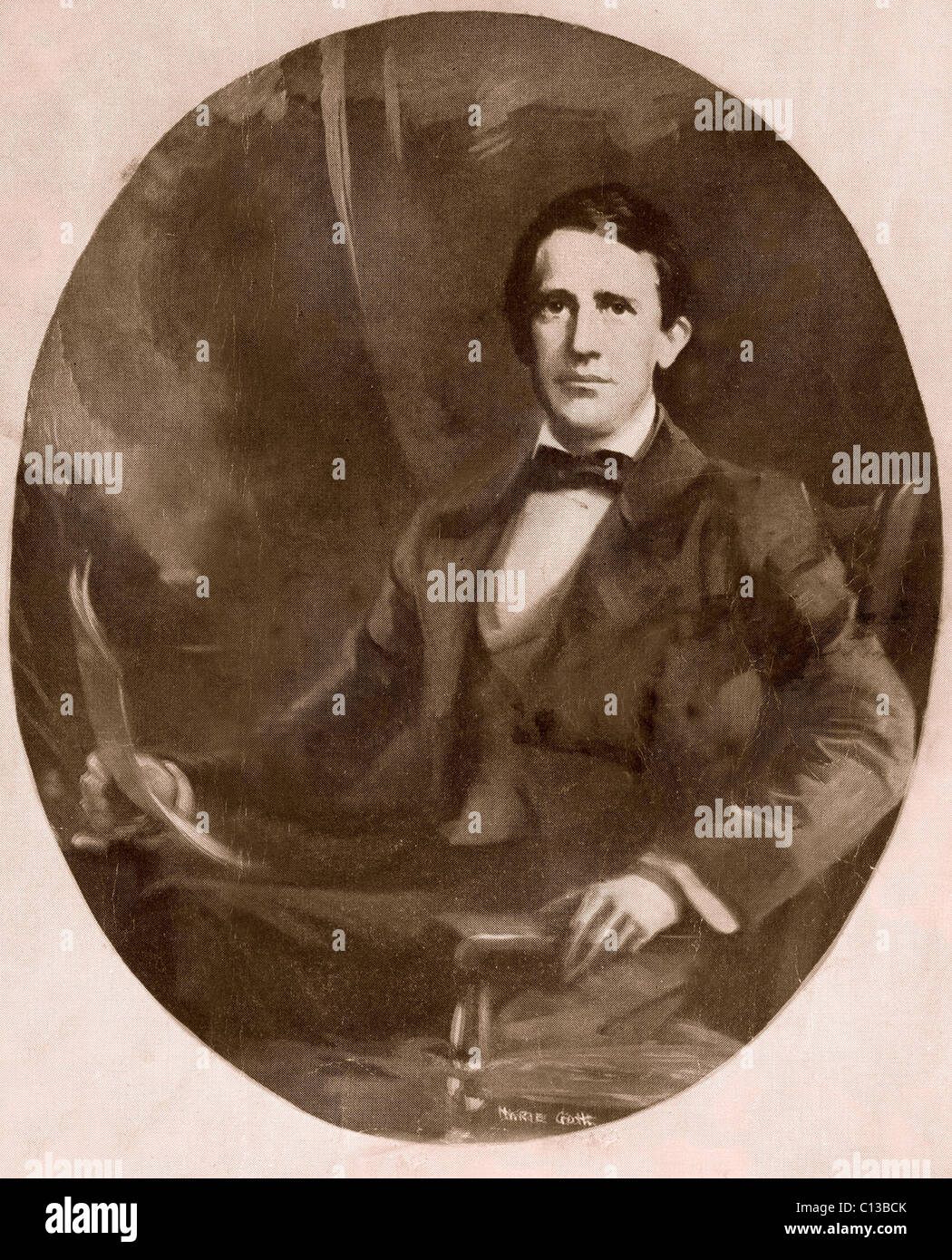 Stephen Foster (1826-1864), the father of American music, circa 1850s. Stock Photo