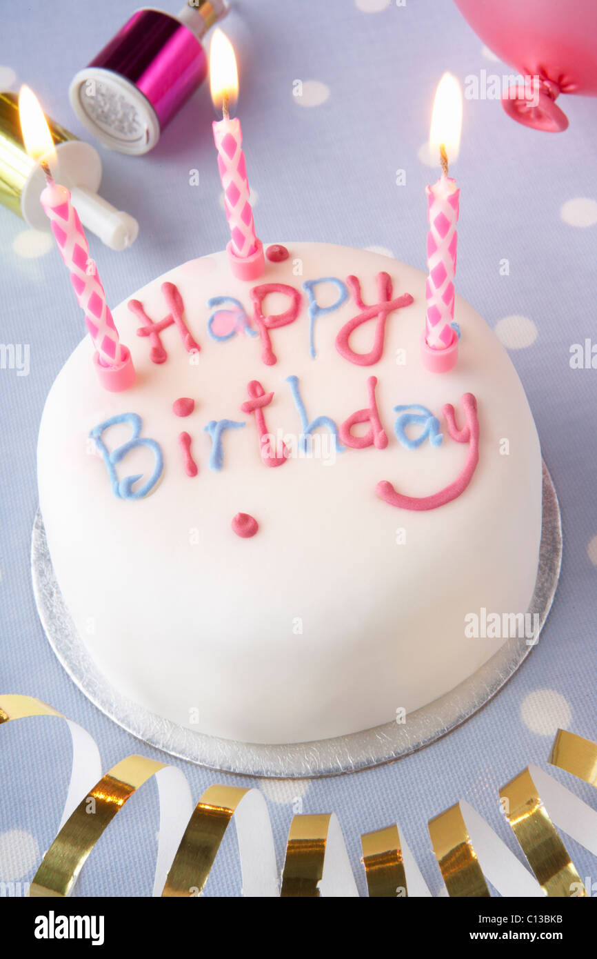 A birthday cake Stock Photo