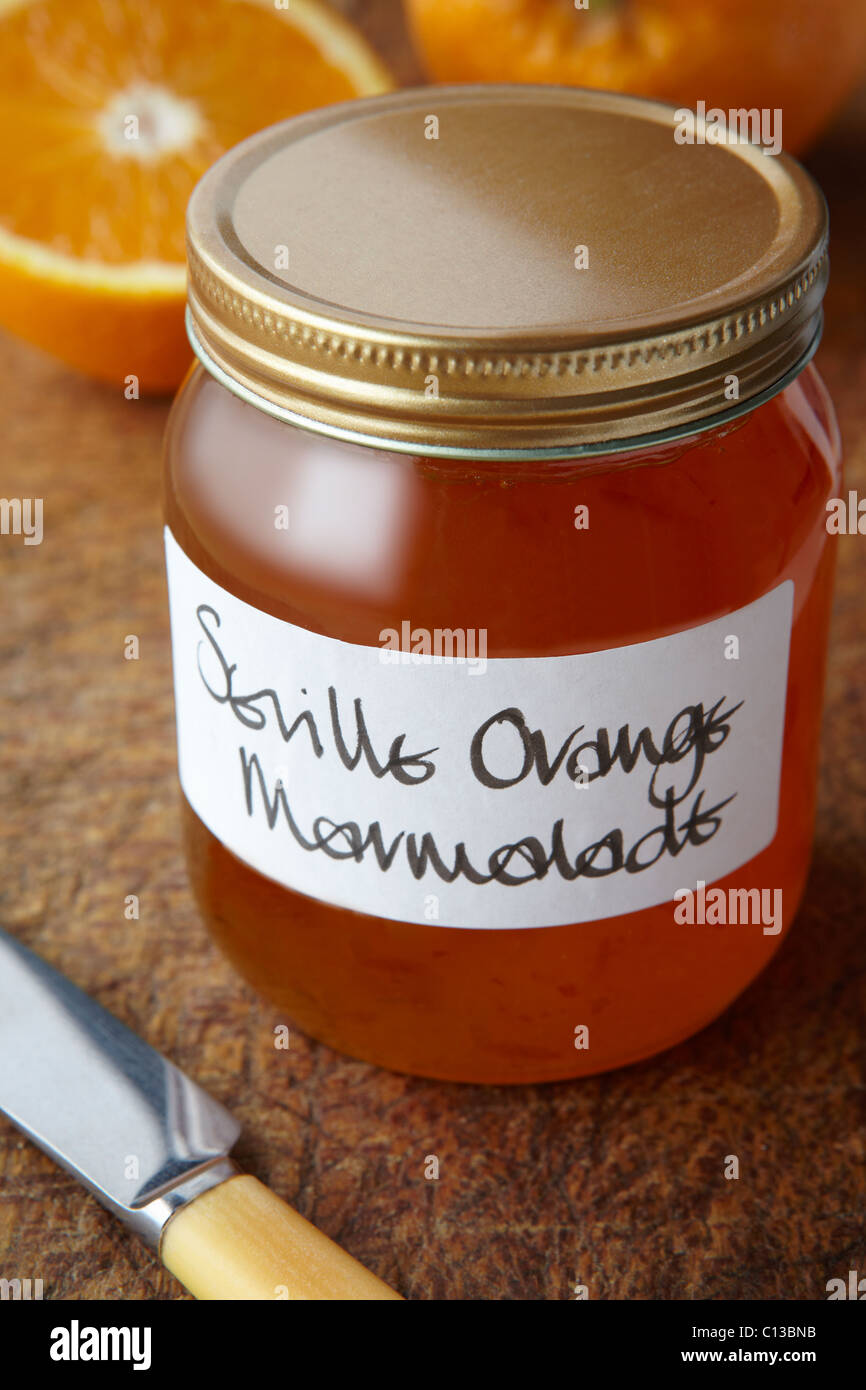 A still life of orange marmalade Stock Photo