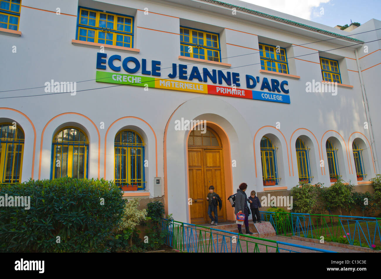 Ecole Jeanne d'Arc school along Avenue de Moylay Hassan I town Casablanca central Morocco northern Africa Stock Photo - Alamy