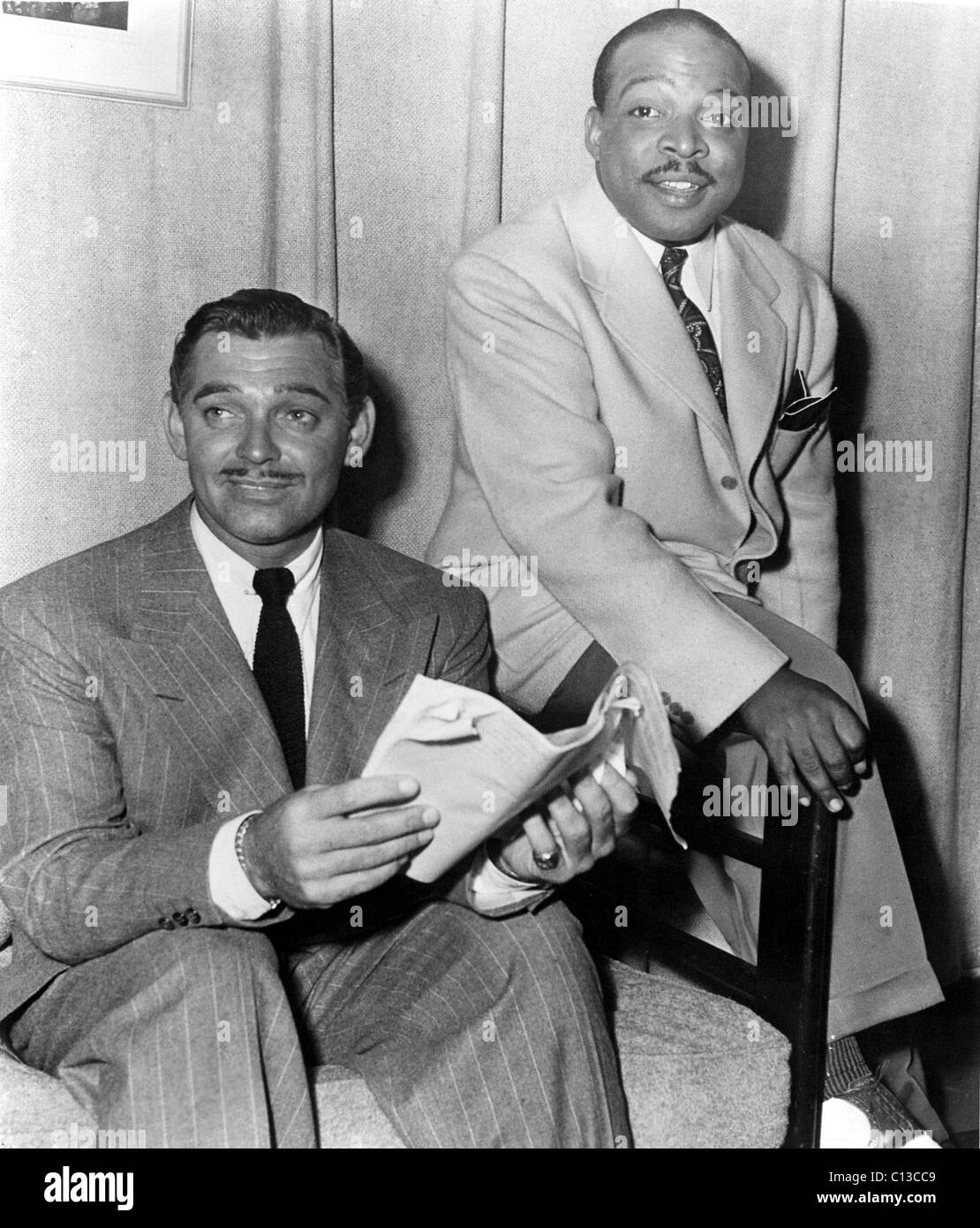 Clark Gable & Count Basie at COMMAND PERFORMANCE, 8/4/42. Stock Photo