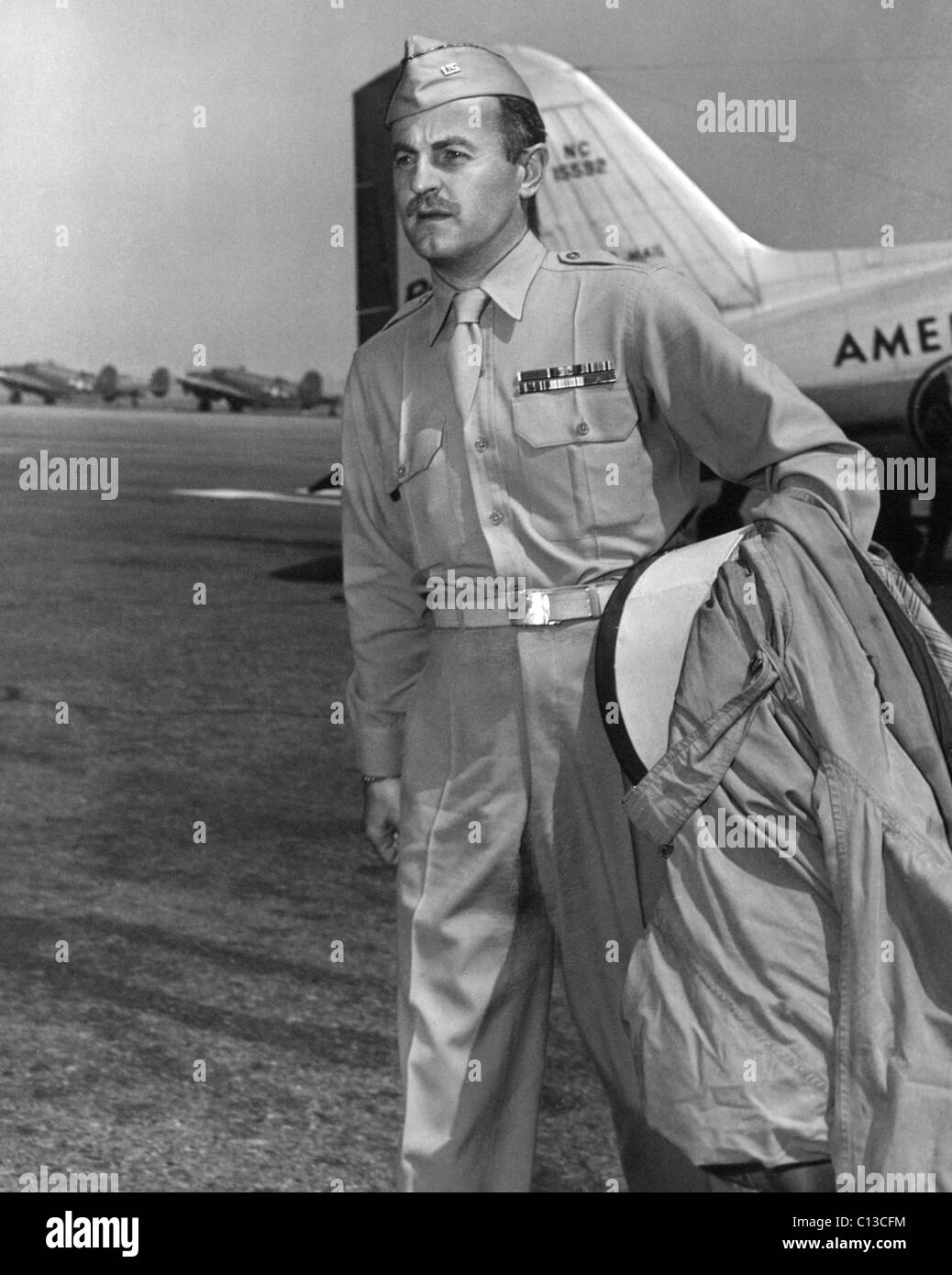 DARRYL F. ZANUCK, in full military regalia, during service in World War II, c. early 1940s Stock Photo