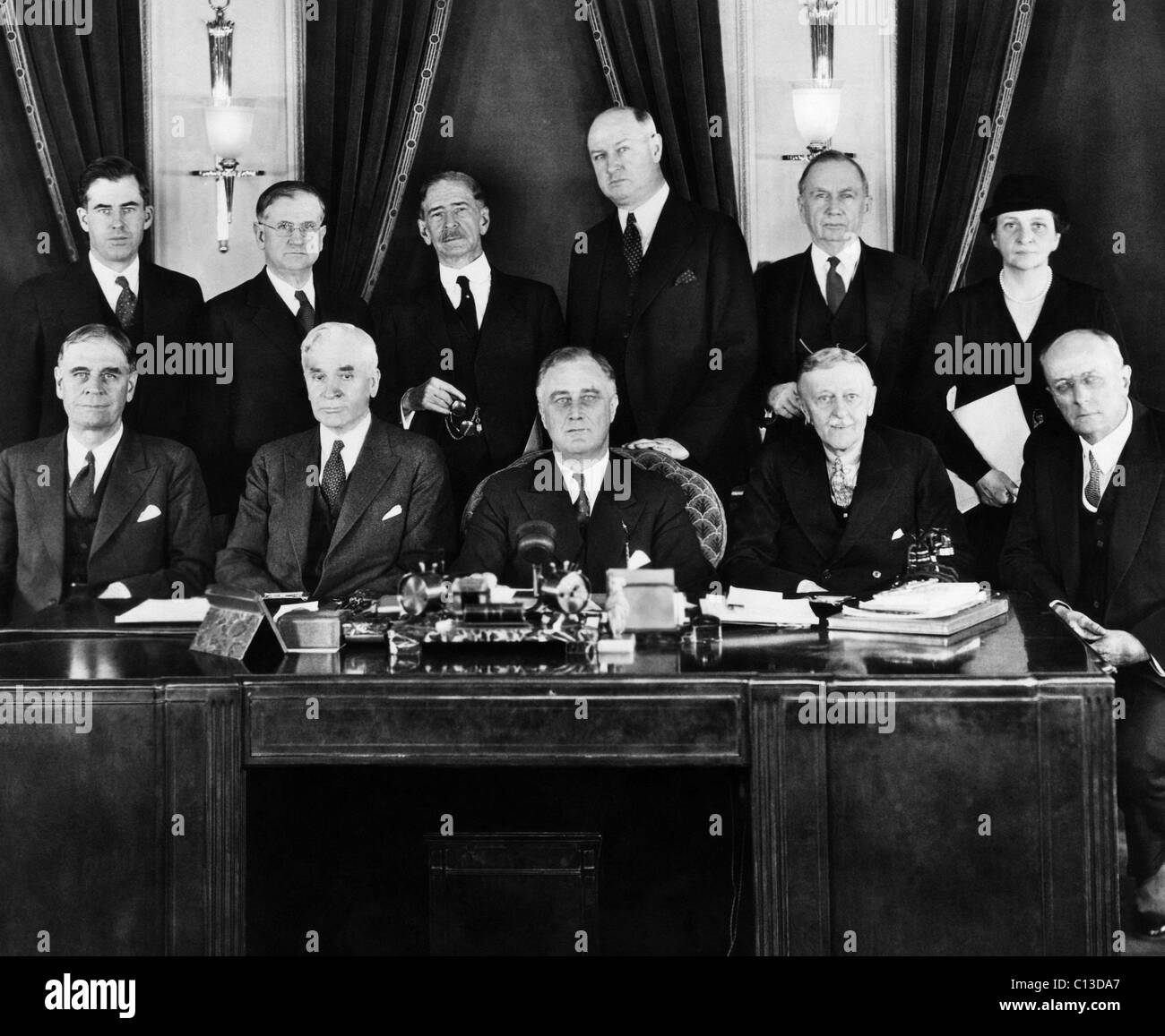 FDR Presidency.  US President Franklin Delano Roosevelt with first cabinet, 1933. Stock Photo