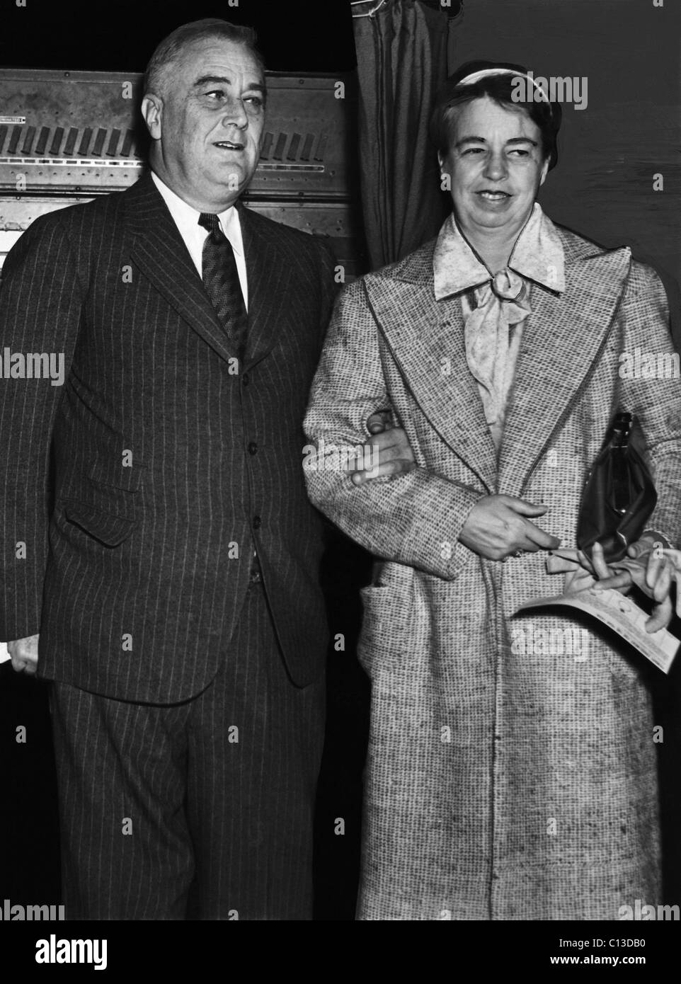 FDR Presidency. US President Franklin Delano Roosevelt with First Lady Eleanor Roosevelt circa late 1930s Stock Photo Alamy