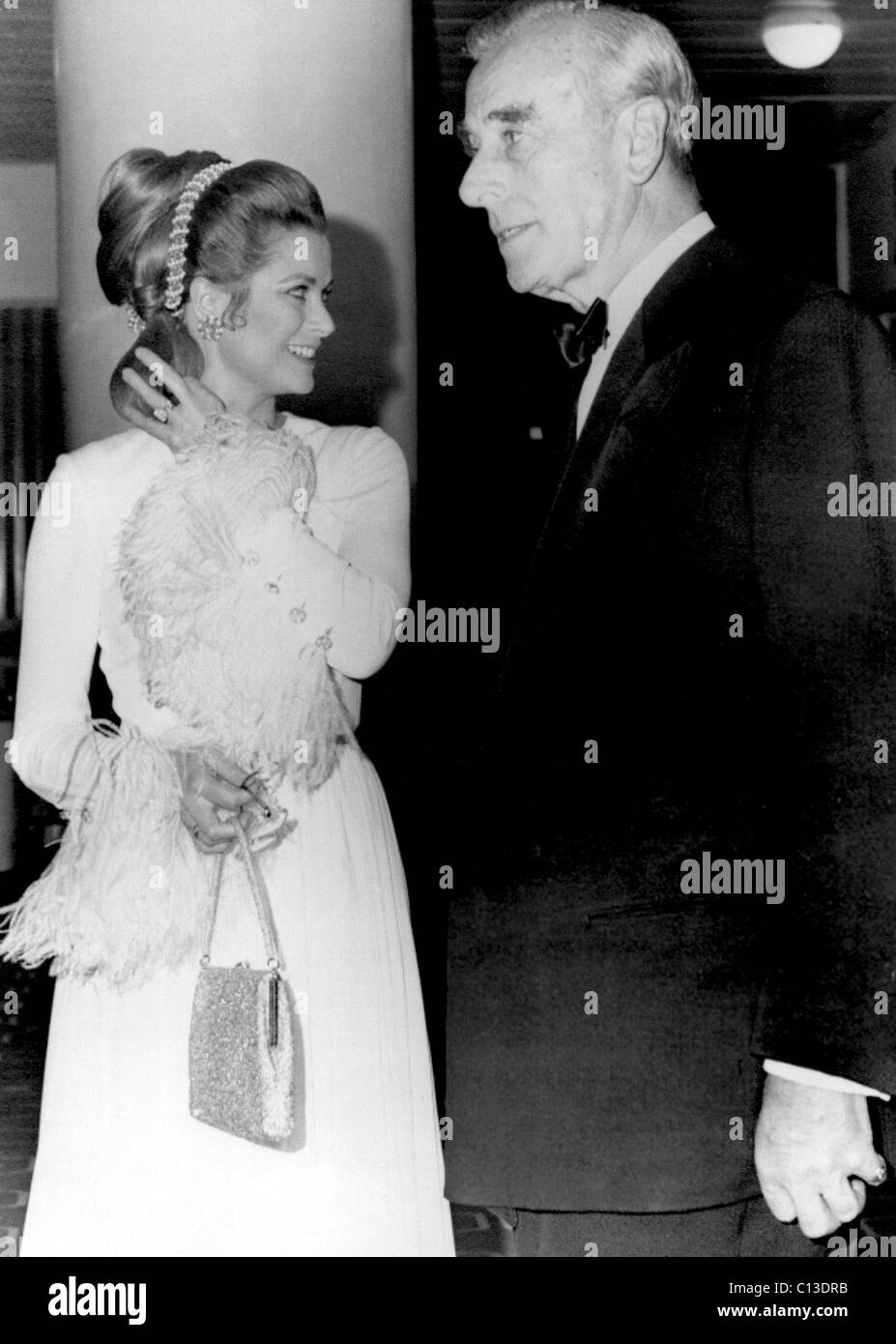 Princess Grace Kelly, Lord Mountbatten at the Royal Festival Hall in London, 11/16/70 Stock Photo