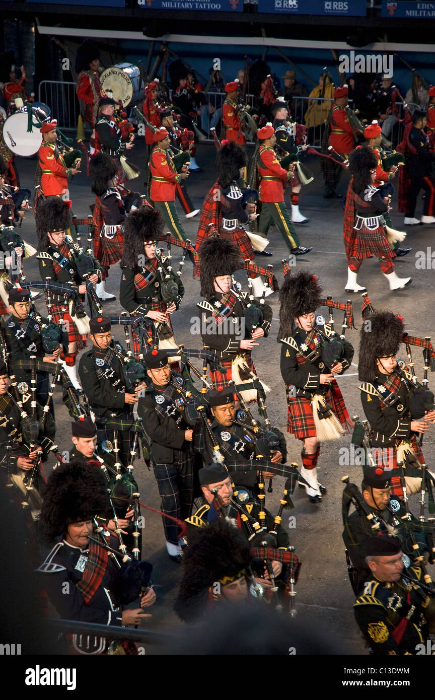 Edinburgh Aug. 6 Massed Pipes & Drums on the grounds of Edinburgh