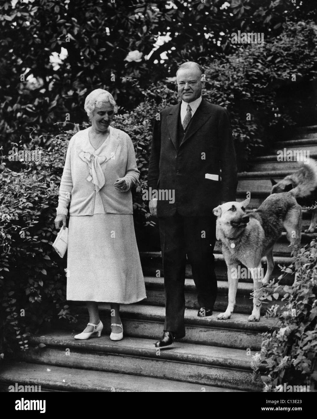 First lady Lou Henry Hoover, President Herbert Hoover, and their Stock Photo 35112283 Alamy