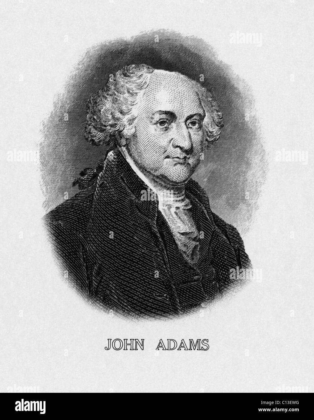 US Presidents. US President John Adams. Stock Photo