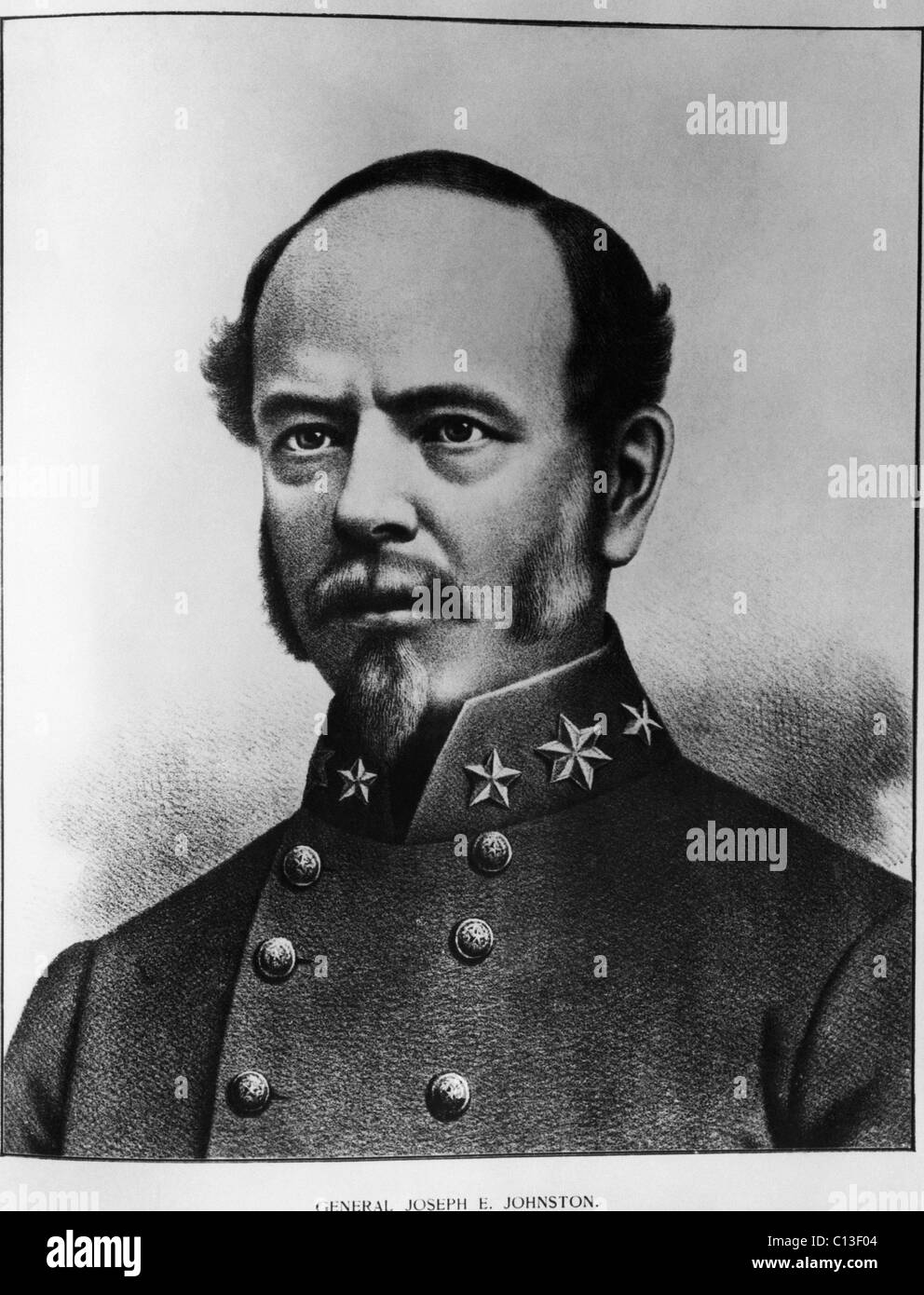 Joseph E. Johnston (1807-1891), U.S. Army officer and a senior general in the Confederate States Army, circa 1860s. Stock Photo
