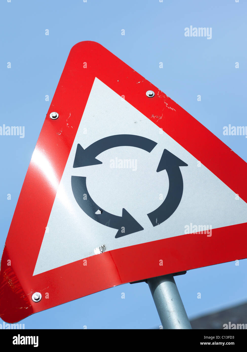 Give way and roundabout sign hires stock photography and images Alamy
