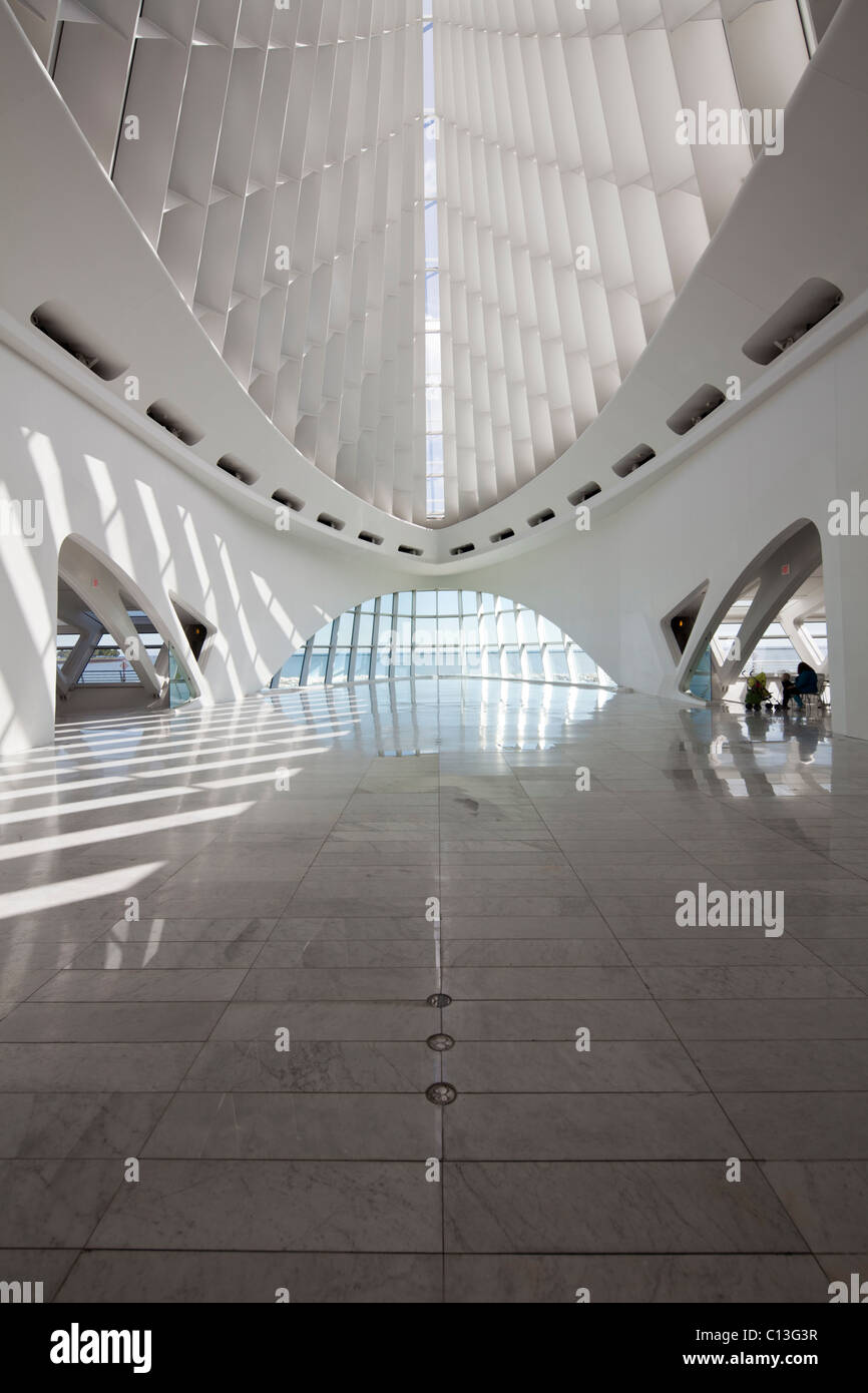 Quadracci Pavilion, designed by Santiago Calatrava, Milwaukee Art Museum, Wisconsin, USA Stock Photo
