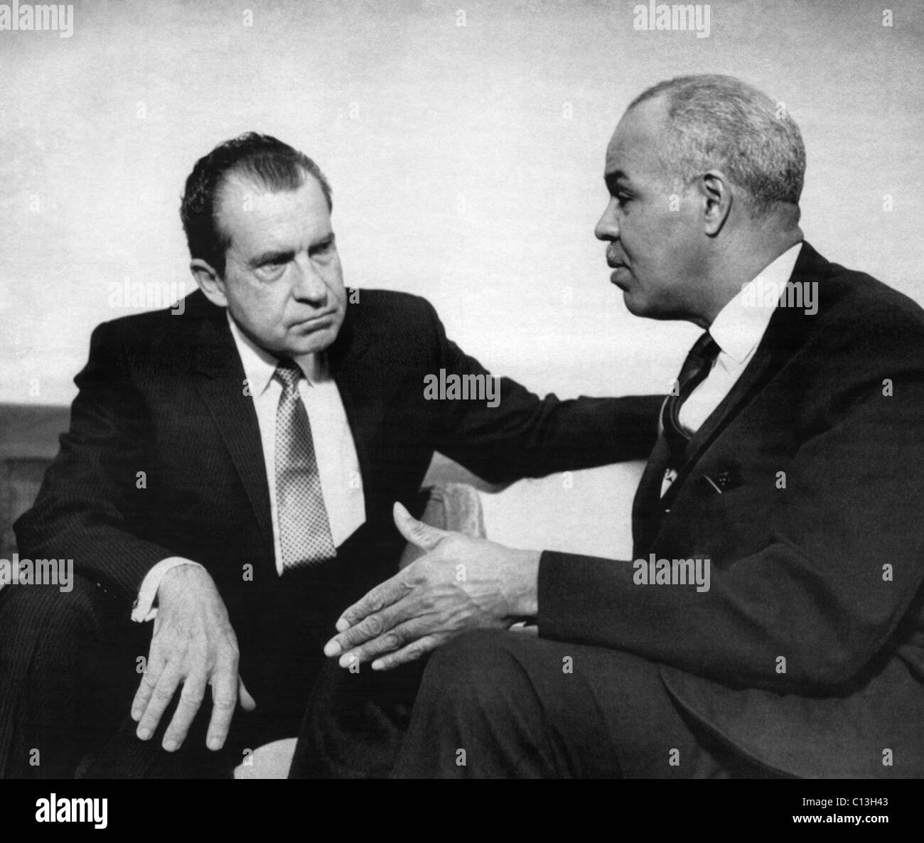 1969 US Presidency, Civil Rights. US President Richard Nixon meeting