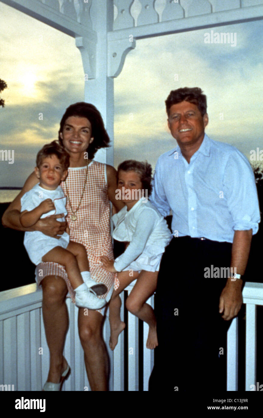 John F. Kennedy, Jr., Jacqueline Kennedy, Caroline Kennedy, John F. Kennedy Stock Photo