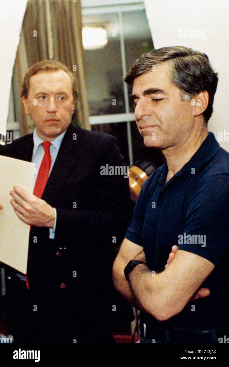 MICHAEL DUKAKIS, David Frost. Stock Photo