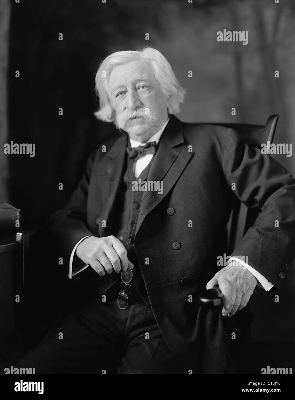 Melville W. Fuller (1833-1910), eighth Chief Justice of the United States Supreme Court from 1888 through 1910. The Fuller Court decided in favor of racial segregation in the Plessy v. Ferguson case of 1896. Stock Photo