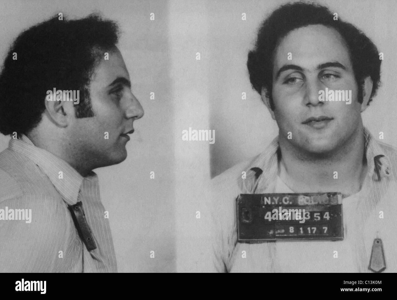 David Berkowitz (b. 1953) killed six people and wounded seven others in the course of eight shootings in New York between 1976 and 1977. Berkowitz was played by Michael Badalucco in Spike Lee's 1999 film, SUMMER OF SAM. Stock Photo