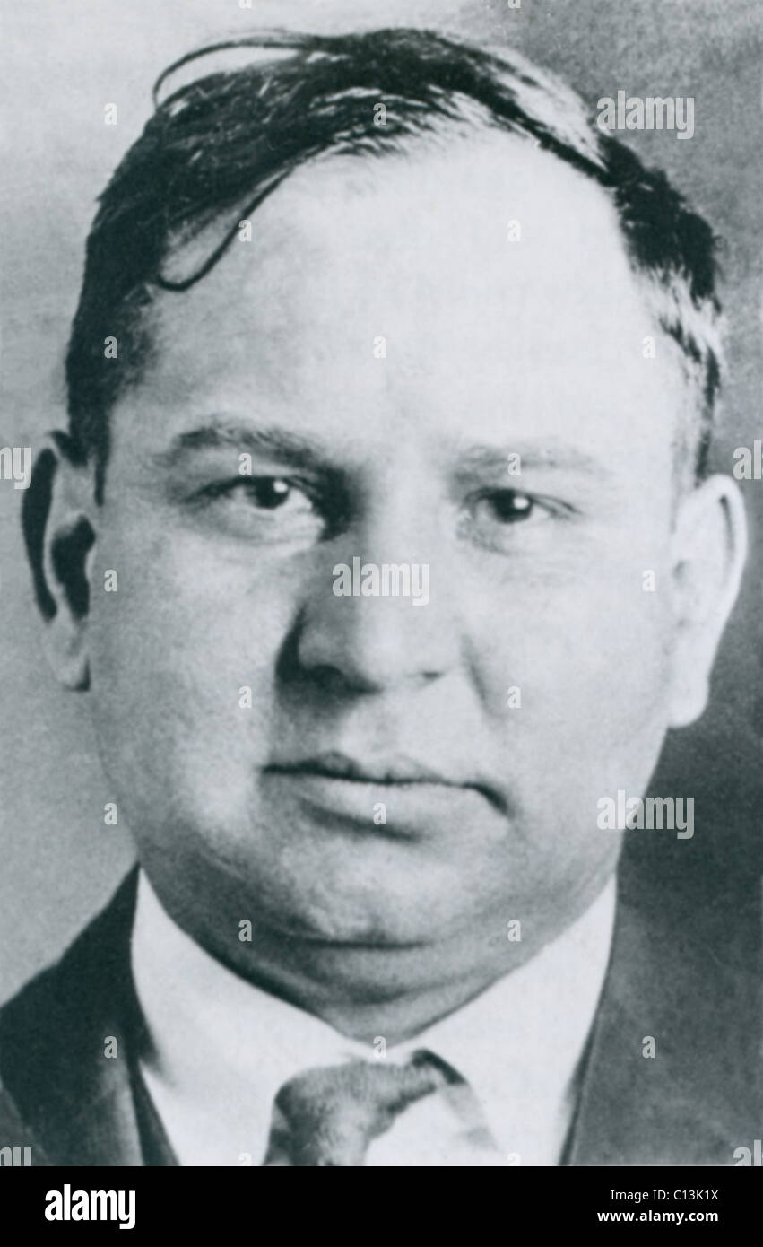 Giuseppe 'Joe The Boss' Masseria (1887-1931) was boss of the Genovese crime family, one of the New York Mafia's Five Families, from 1922 to 1931. After his gangland murder at his favorite restaurants, Nuova Villa Tammaro on Coney Island, Lucky Luciano took his place. Stock Photo