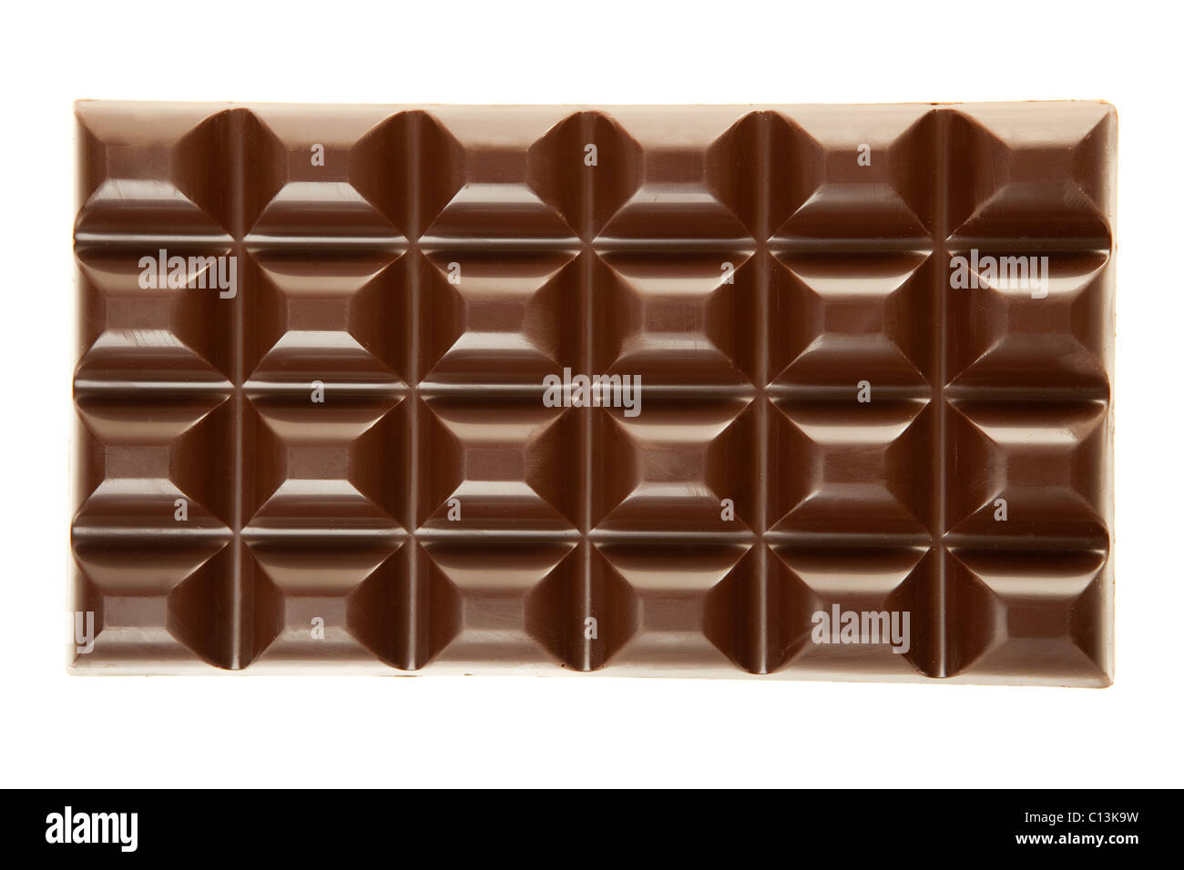 Dark Chocolate bar isolated over a white background Stock Photo - Alamy