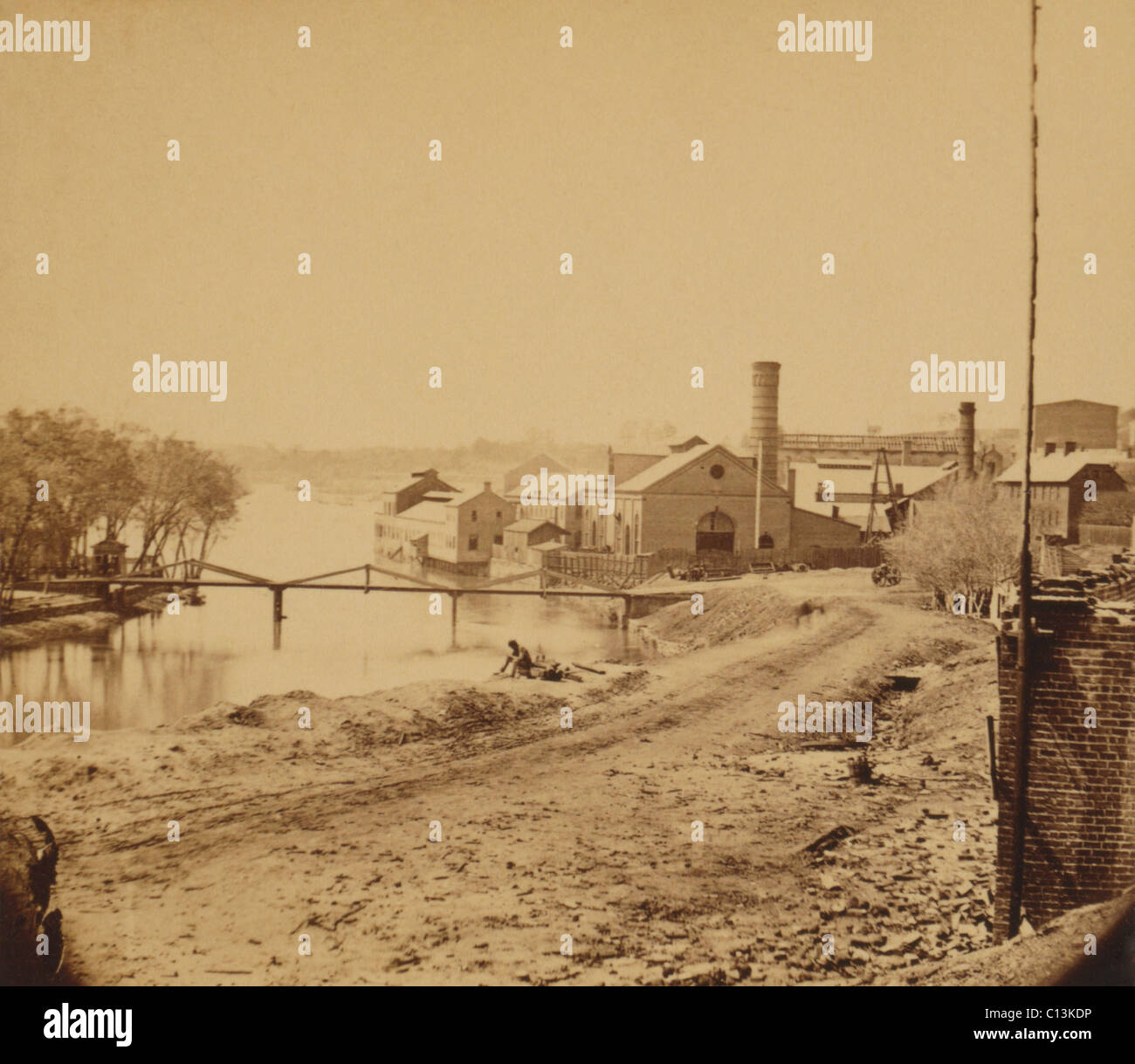 Tredegar Iron Works, Richmond, Virginia was the largest weapons producer in the Confederates