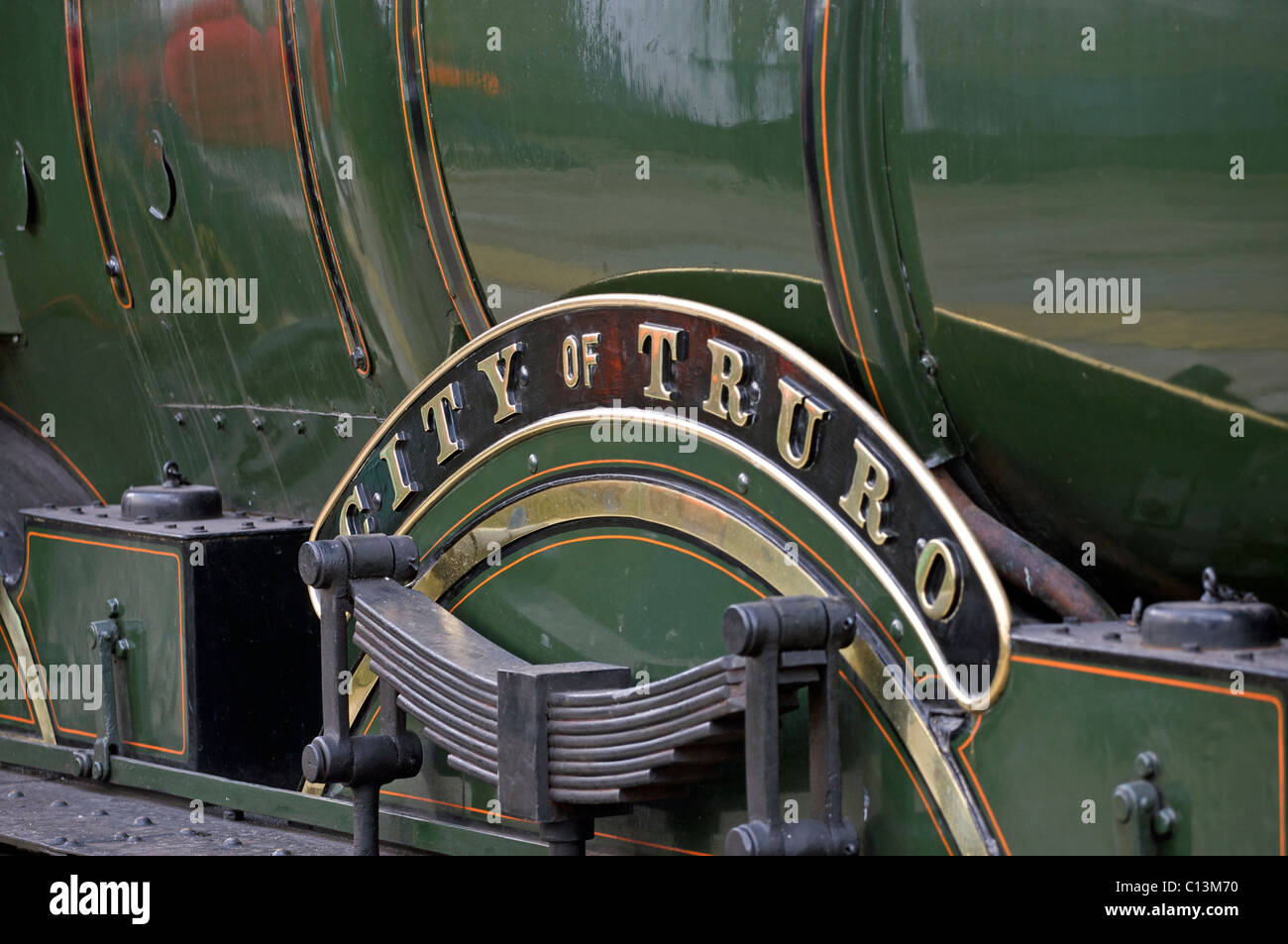 steam train nameplate Stock Photo Alamy