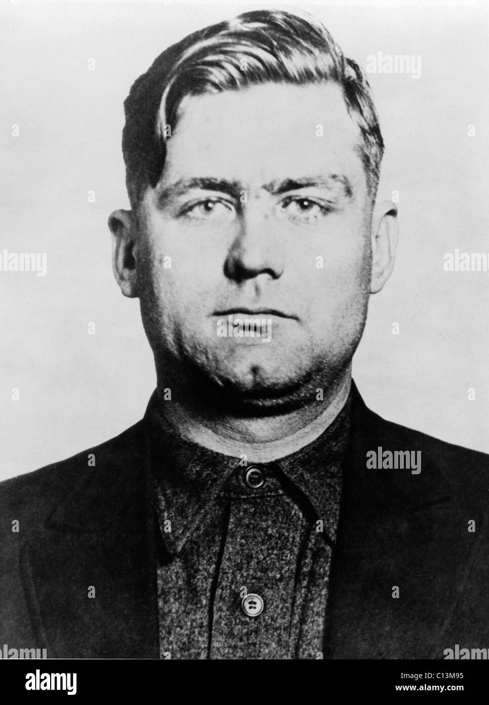 George 'Bugs' Moran 1891-1957 Chicago Gangster and Polish-Irish the boss of the North Side Gang a rival of Al Capone's mob. Capone killed 6 members of Moran's gang at the 1929 St. Valentine's Day Massacre. Stock Photo