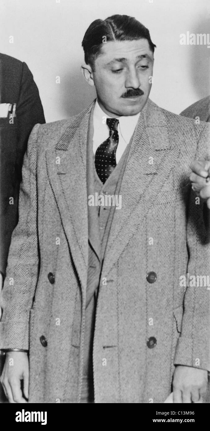 Frank Nitti 1881-1943 Chicago gangster who was convicted of tax evasion with Al Capone. He was been portrayed in several films by Sylvester Stallone in CAPONE 1975 by Stanley Tucci in ROAD TO PERDITION 2002 by Bill Camp in PUBLIC ENEMIES 2009 . Stock Photo