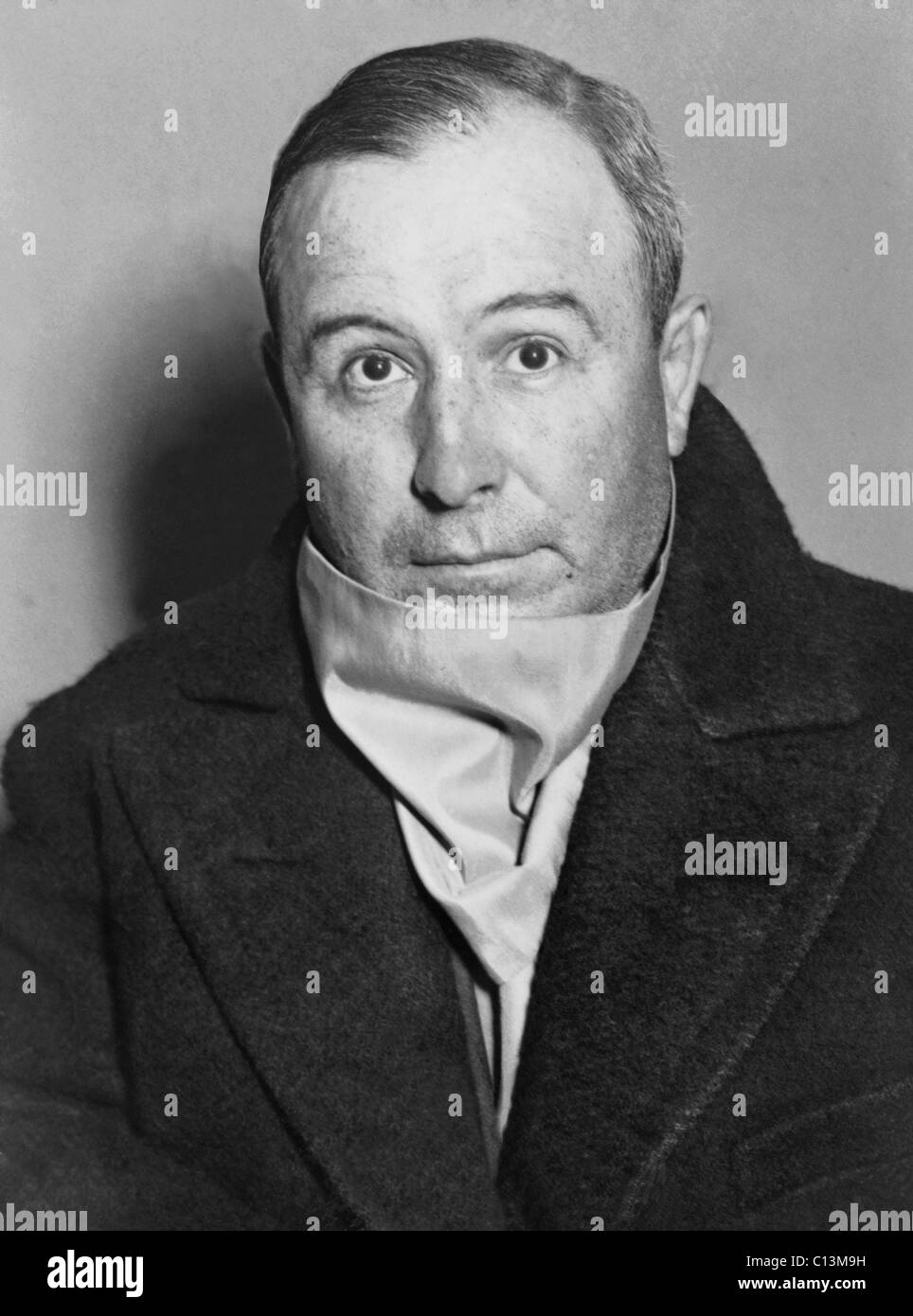 John Torrio 1882-1957 was head of the Chicago Outfit in the 1920s until he was nearly killed in a 1925 assassination attempt after which Al Capone took charge. Torrio returned to Chicago when Capone's leadership was impaired by government prosecutions Stock Photo